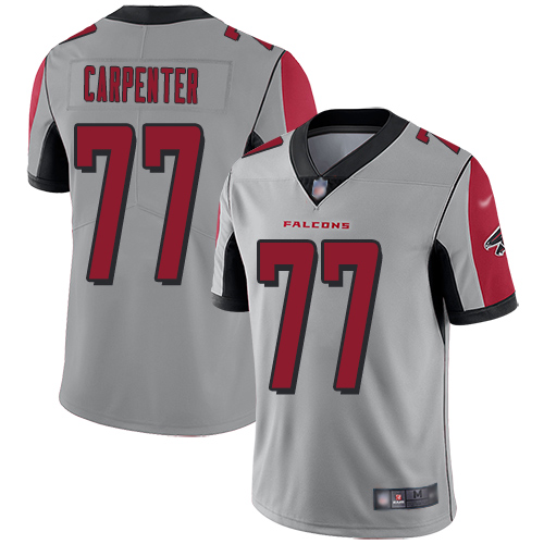 Atlanta Falcons Limited Silver Men James Carpenter Jersey NFL Football #77 Inverted Legend->atlanta falcons->NFL Jersey